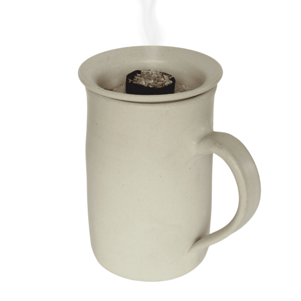 EM-Keramik-Räuchertasse "Naturrauch" I naturfarben