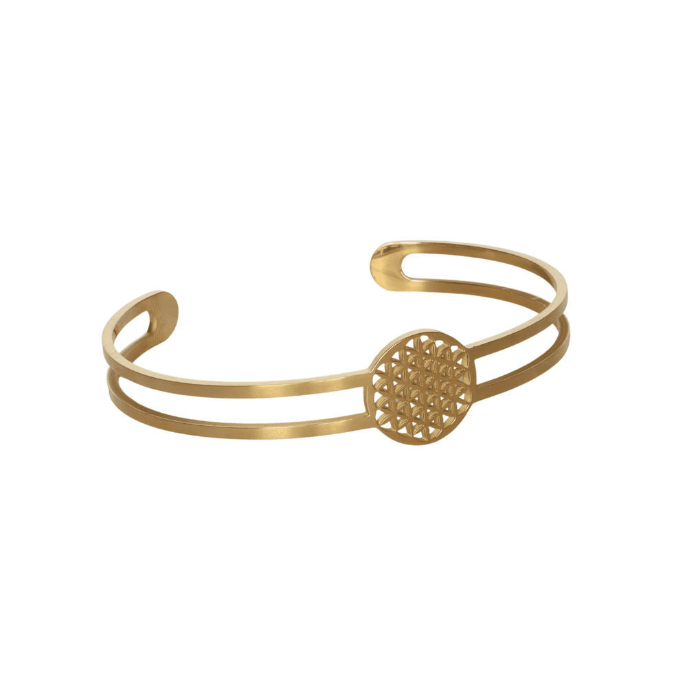 Armreif I Blume des Lebens I Gold