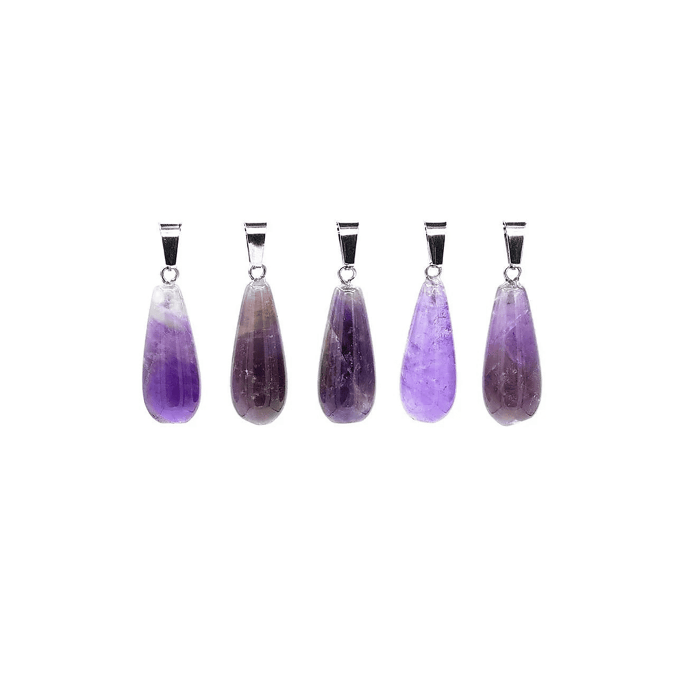 Edelsteinanhänger in Tropfenform I Amethyst