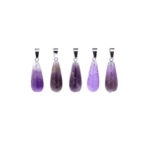 Edelsteinanhänger in Tropfenform I Amethyst