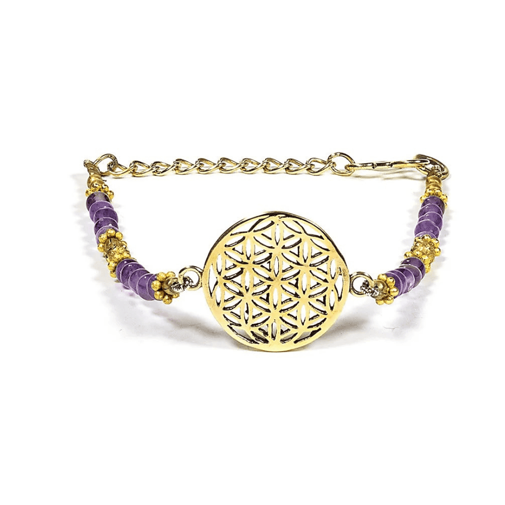 Amethyst Armband I Blume des Lebens