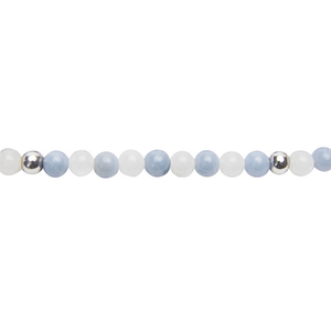 Edelsteinarmband Angelit & Quarz I Tiefe im Sein