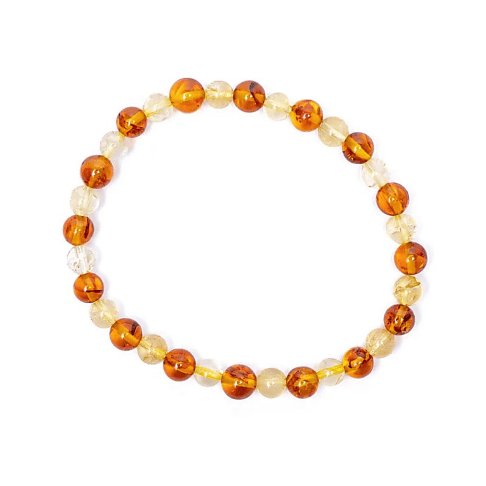 Citrin & Bernstein Armband I Reichtum des Lebens