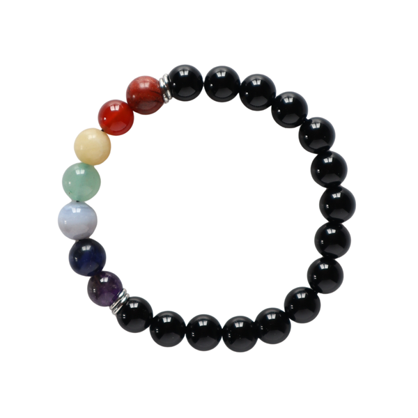 Edelsteinarmband I Chakren & Obsidian