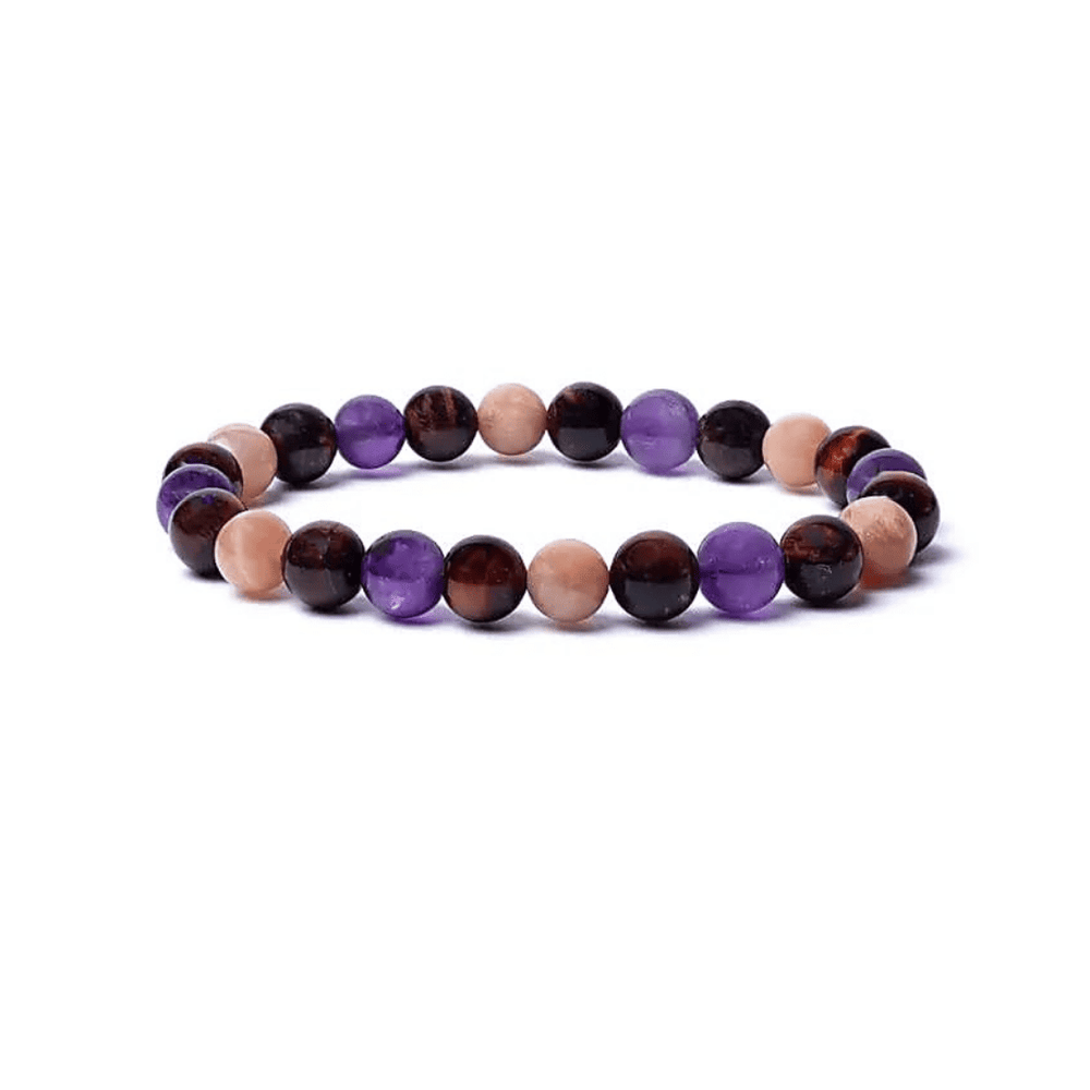 Armband Charisma I Amethyst, Sonnenstein & Tigerauge