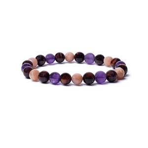Armband Charisma I Amethyst, Sonnenstein & Tigerauge