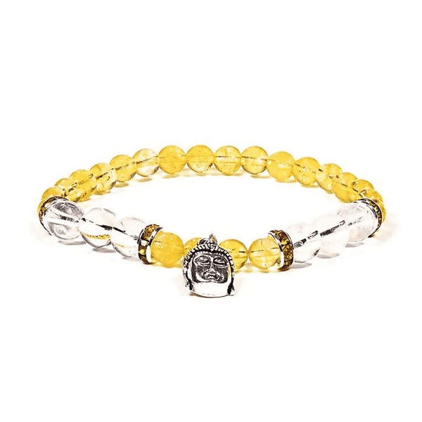 Citrin & Bergkristall Armband I Fülle wahrnehmen