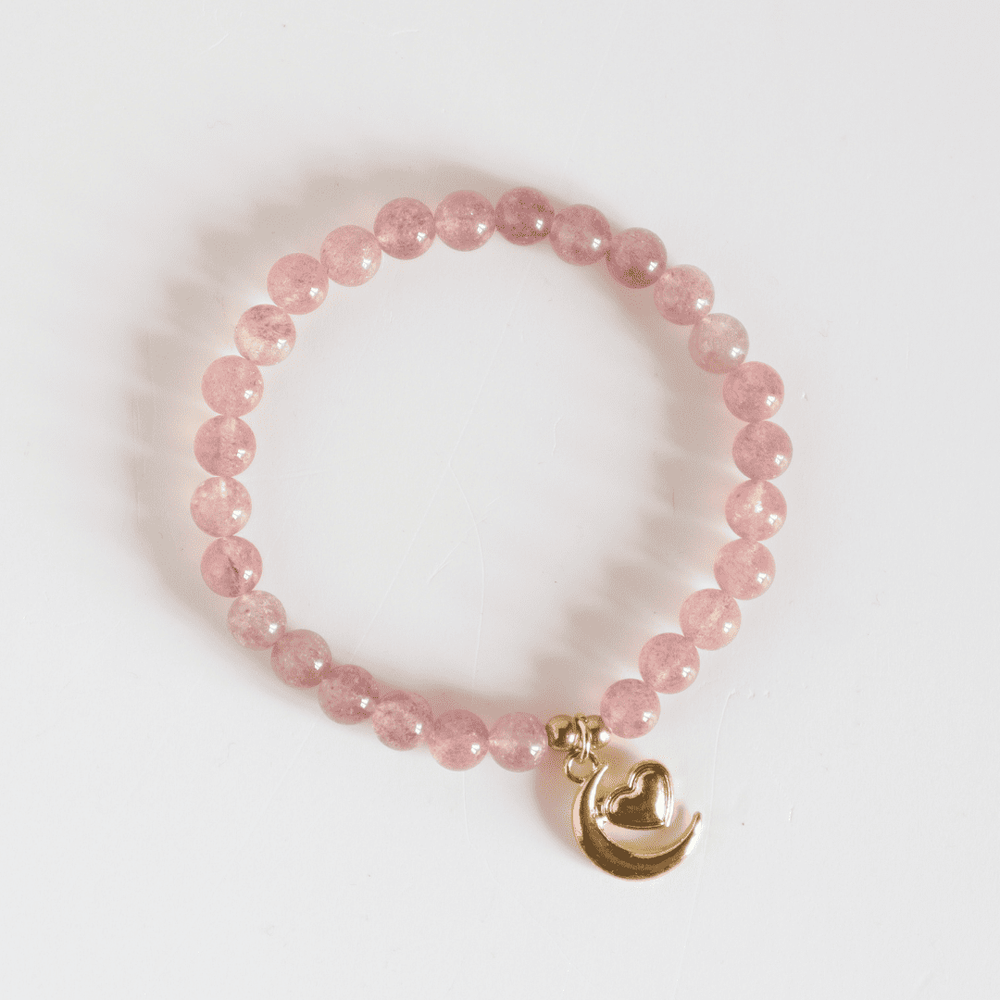 Erdbeerquarz Armband I Liebevoll vertrauen