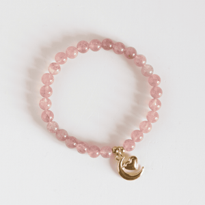 Erdbeerquarz Armband I Liebevoll vertrauen