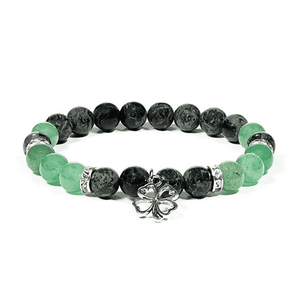Jaspis & Aventurin Edelsteinarmband I Glücksgefühl