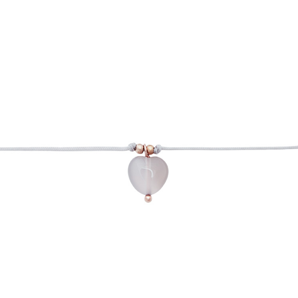 Herzlichkeit Armband I Grauer Achat