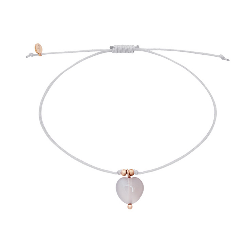 Herzlichkeit Armband I Grauer Achat