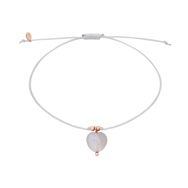 Herzlichkeit Armband I Grauer Achat