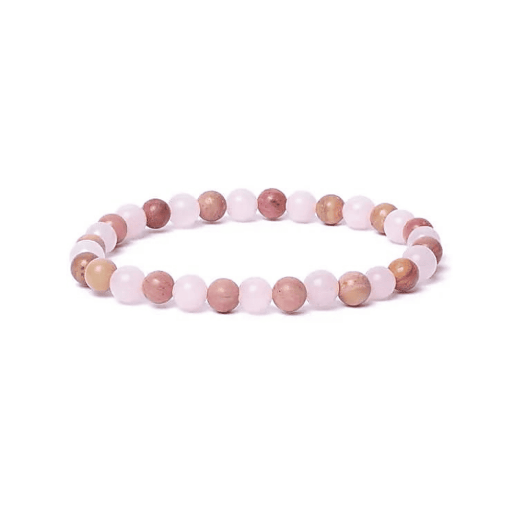 Thulit & Rosenquarz Armband I Herzlichkeit