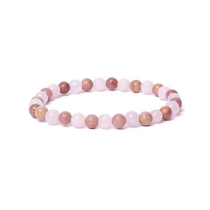 Thulit & Rosenquarz Armband I Herzlichkeit