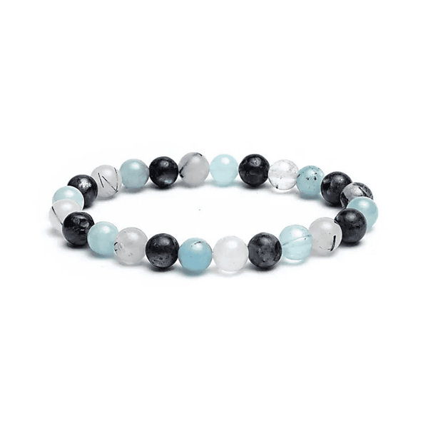 Klarheit & Intuition Armband I Labradorit, Aquamarin & Turmalinquarz