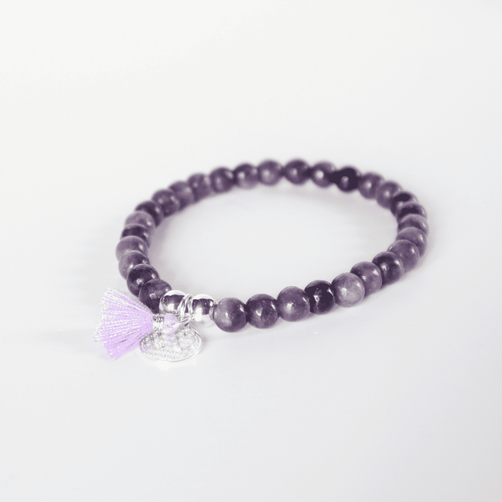 Lepidolith Armband I Blume des Lebens