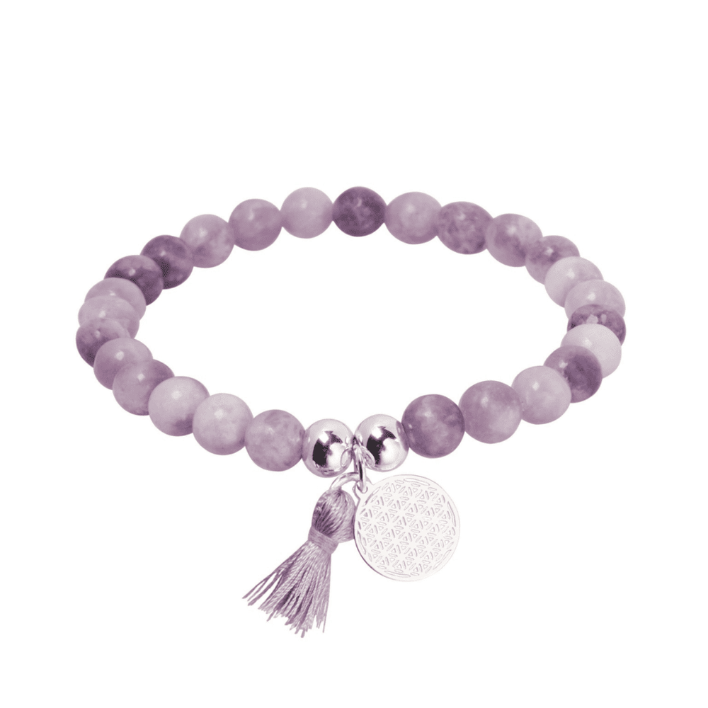 Lepidolith Armband I Blume des Lebens