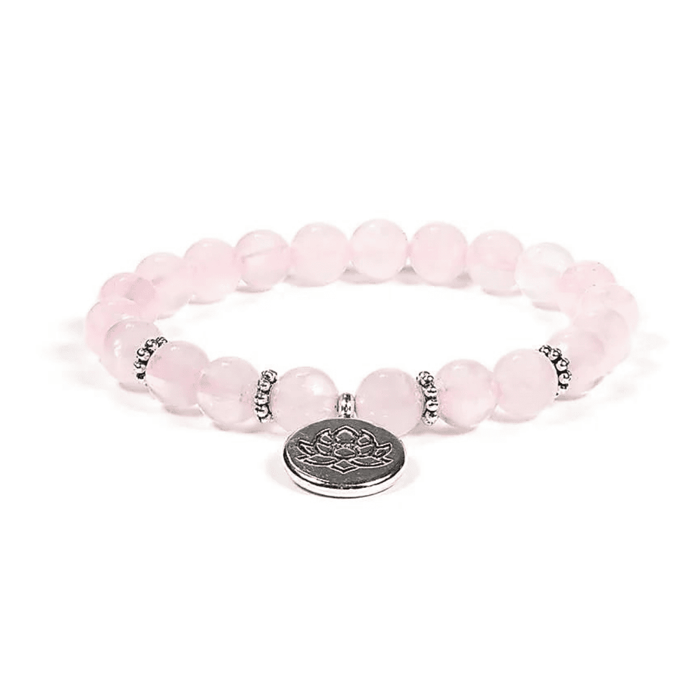 Rosenquarz Edelsteinarmband I Mala