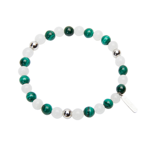 Edelsteinarmband Malachit & Quarz I Spirit