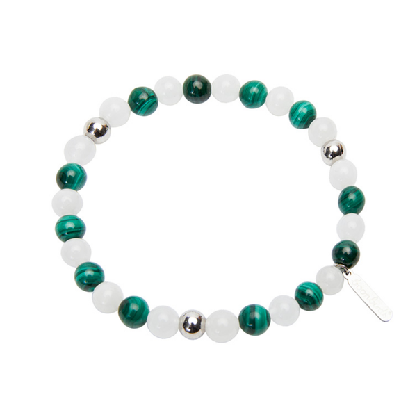 Edelsteinarmband Malachit & Quarz I Spirit