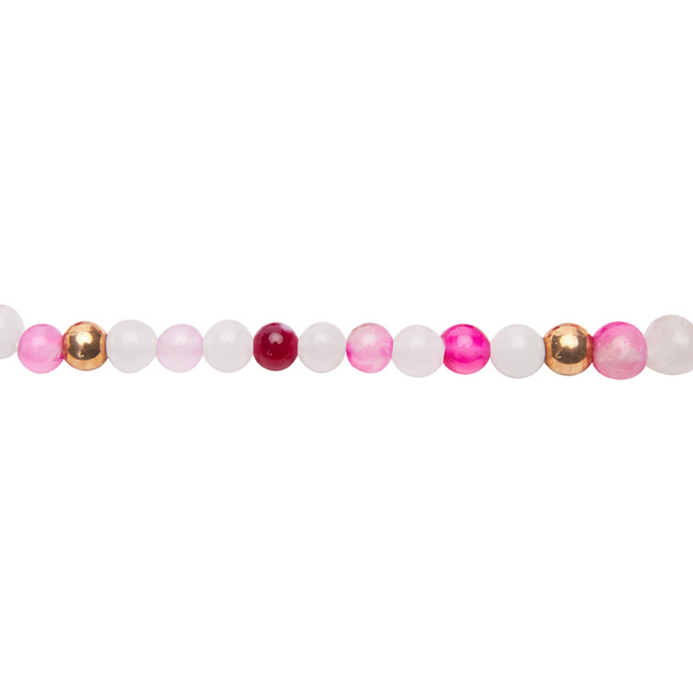 Edelsteinarmband Achat & Quarz I Blüte des Lebens