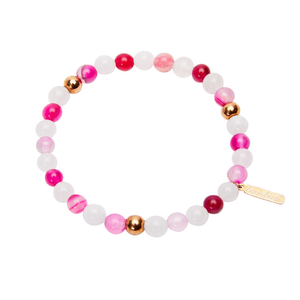 Edelsteinarmband Achat & Quarz I Blüte des Lebens