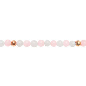 Edelsteinarmband Quarz I Rosafarbene Leichtigkeit