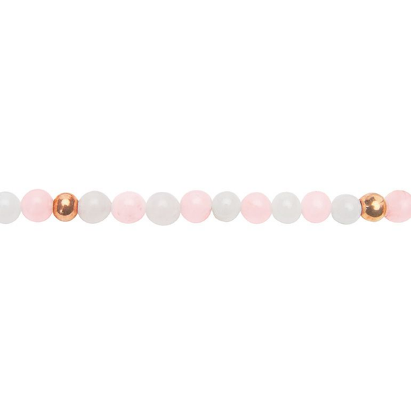 Edelsteinarmband Quarz I Rosafarbene Leichtigkeit