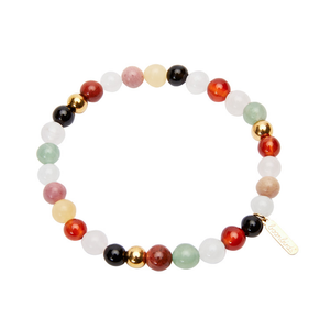 Edelsteinarmband Jaspis, Calcit & Achat I Geheimnis der Erde