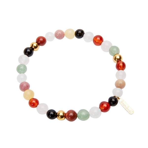 Edelsteinarmband Jaspis, Calcit & Achat I Geheimnis der Erde