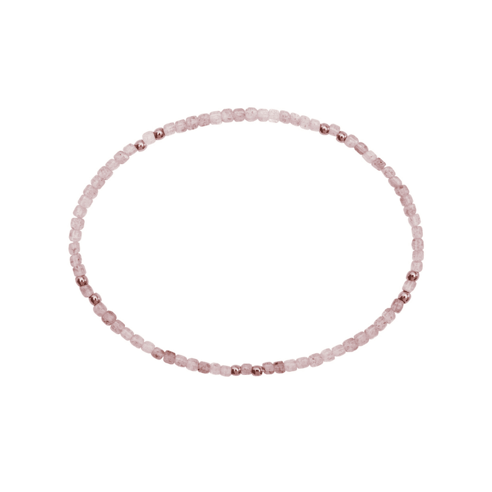 Erdbeerquarz Armband I Herzvertrauen