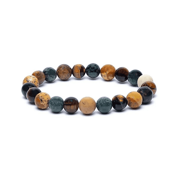 Jaspis & Tigerauge Armband I Schutz & Erdung