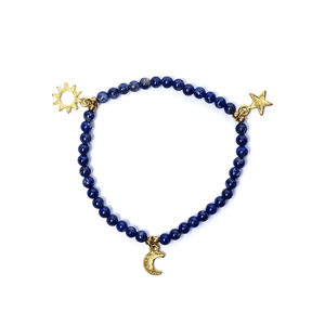 Lapislazuli Armband I Sonne, Mond & Sterne