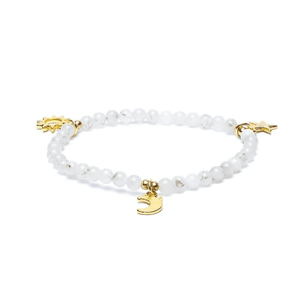 Mondstein Armband I Sonne, Mond & Sterne