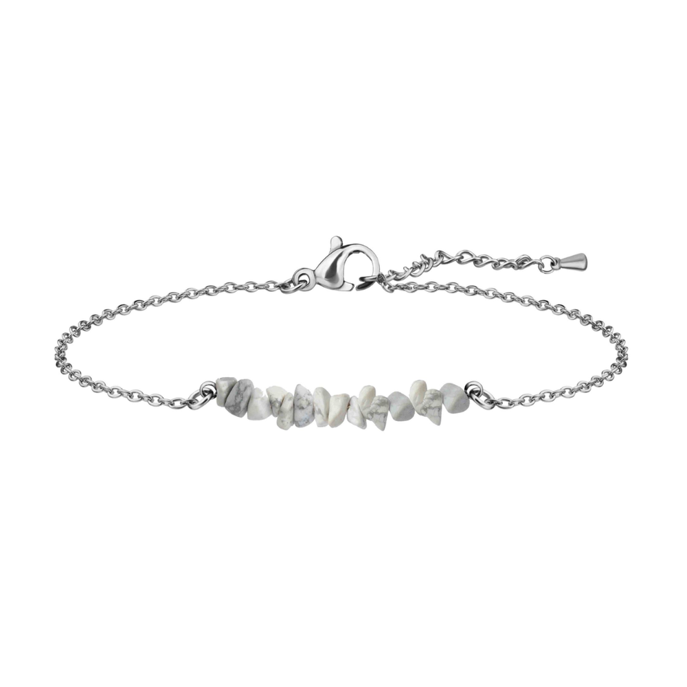 Kristallkraft-Armband I Weißer Howlith