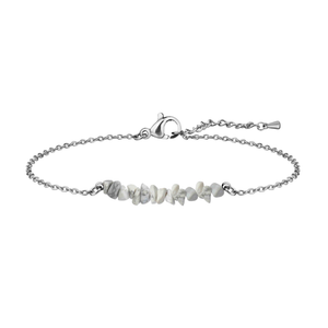 Kristallkraft-Armband I Weißer Howlith