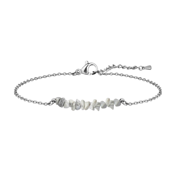 Kristallkraft-Armband I Weißer Howlith