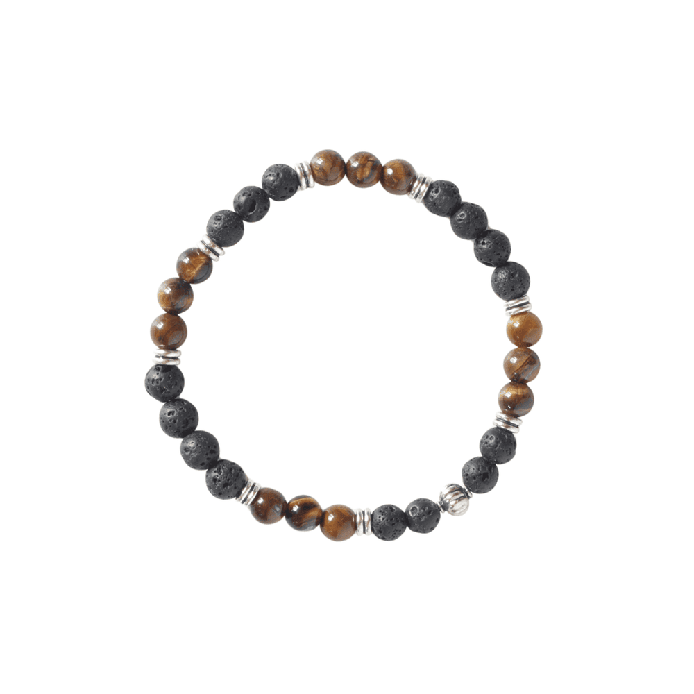 Tigerauge & Lavastein Armband I Wahre Stärke