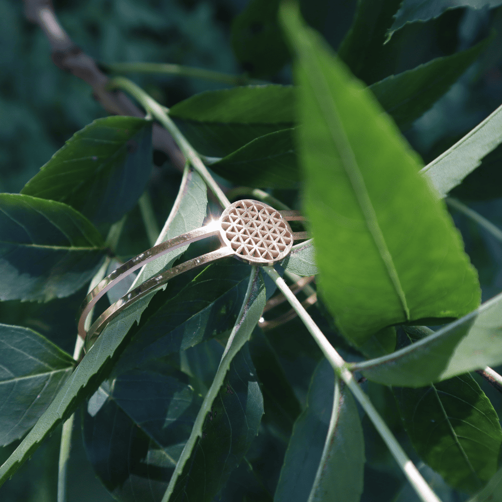 Armreif I Blume des Lebens I Gold