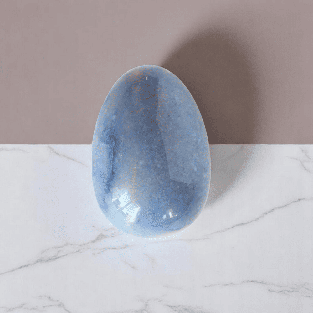 Blauquarz I Edelstein Ei