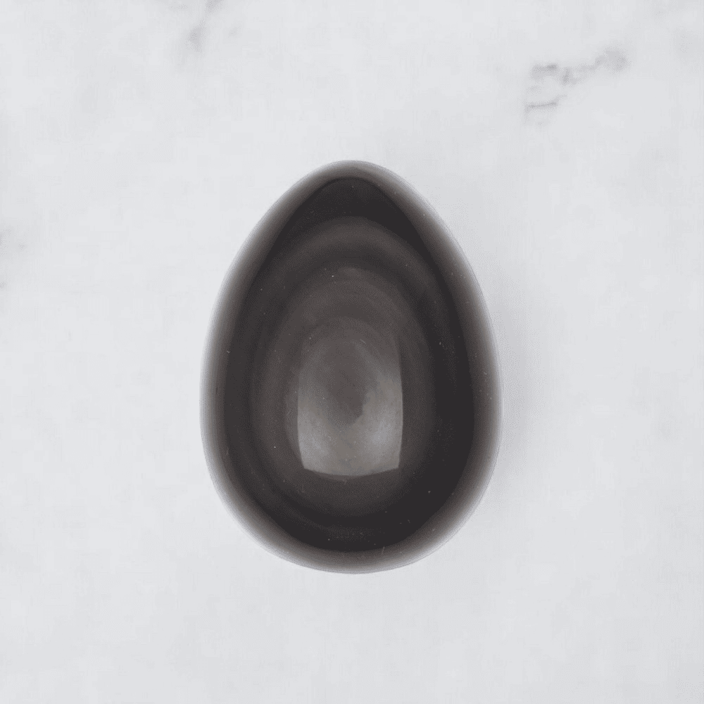 Silberglanz-Obsidian I Edelstein Ei