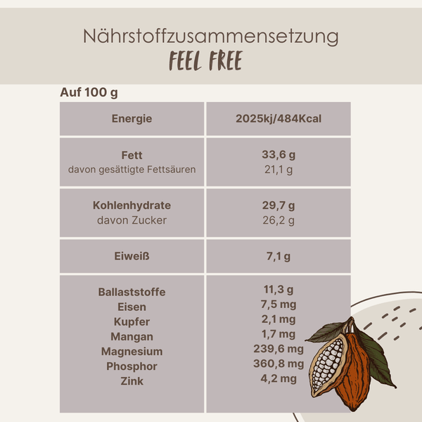 FEEL FREE I Zeremonieller Bio-Kakao mit Vitalpilzen