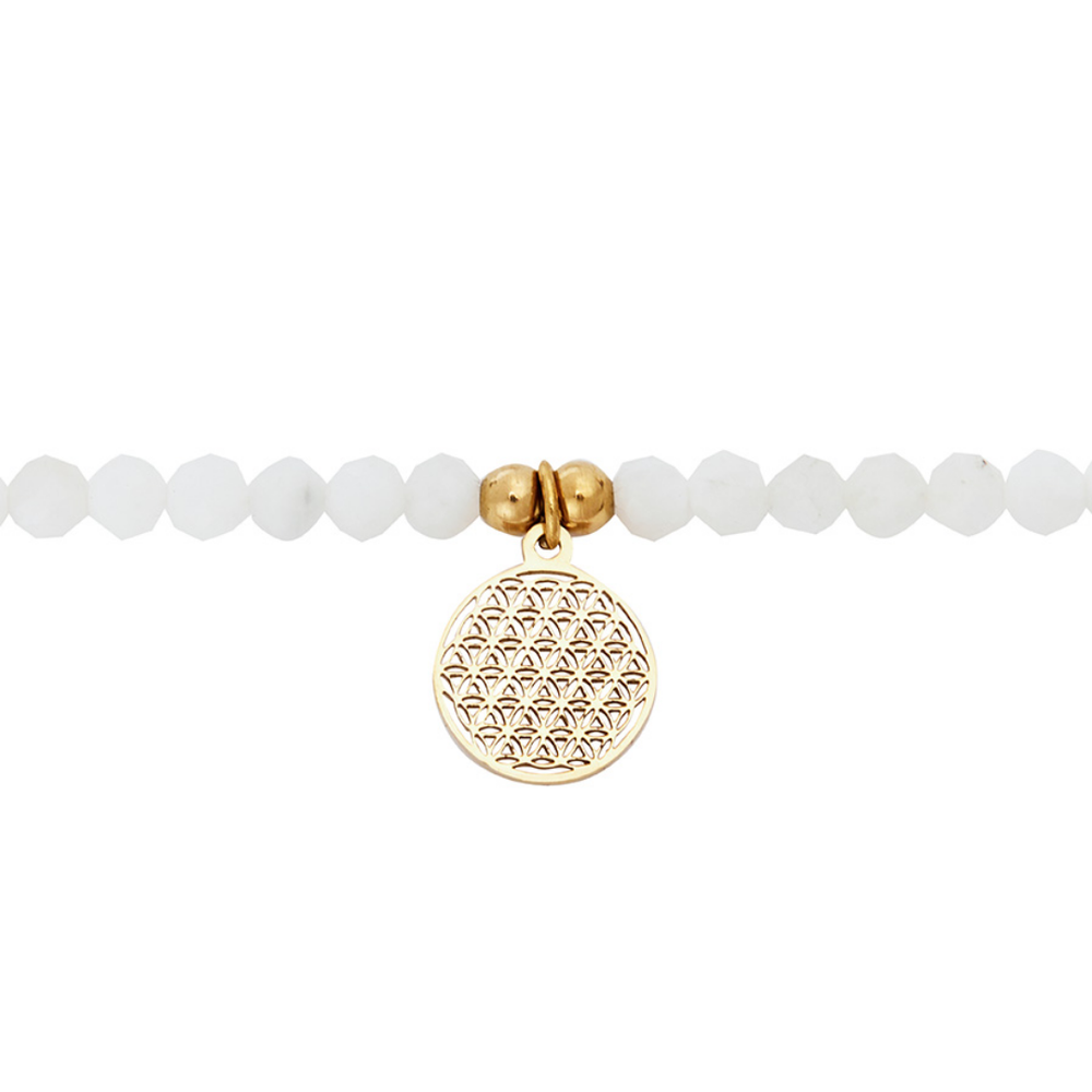 Mondstein Armband I Blume des Lebens