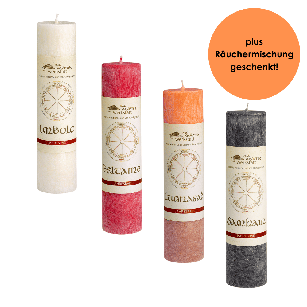 Mond-Jahreskreisfeste I Heilkräuterkerze I Bundle