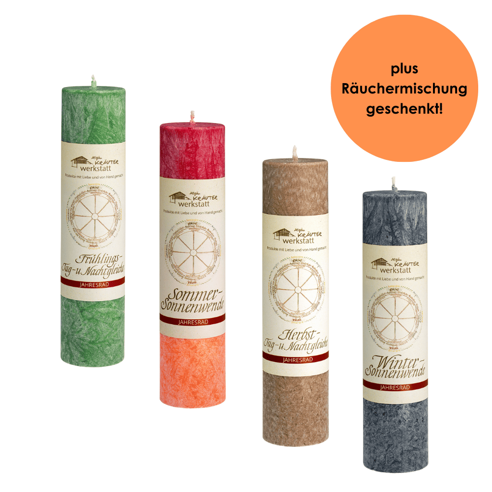 Sonnen-Jahreskreisfeste I Heilkräuterkerzen I Bundle