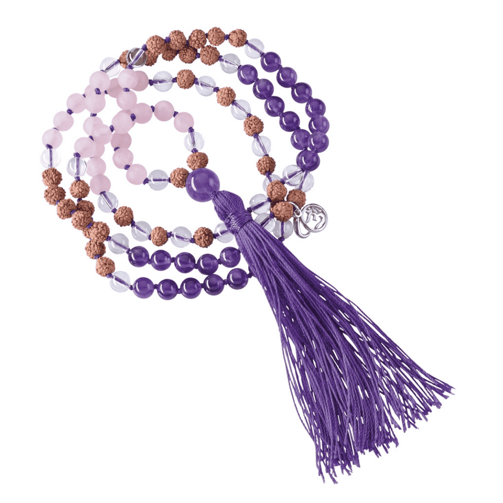 MALA I Vitalität I Rosenquarz, Amethyst & Bergkristall
