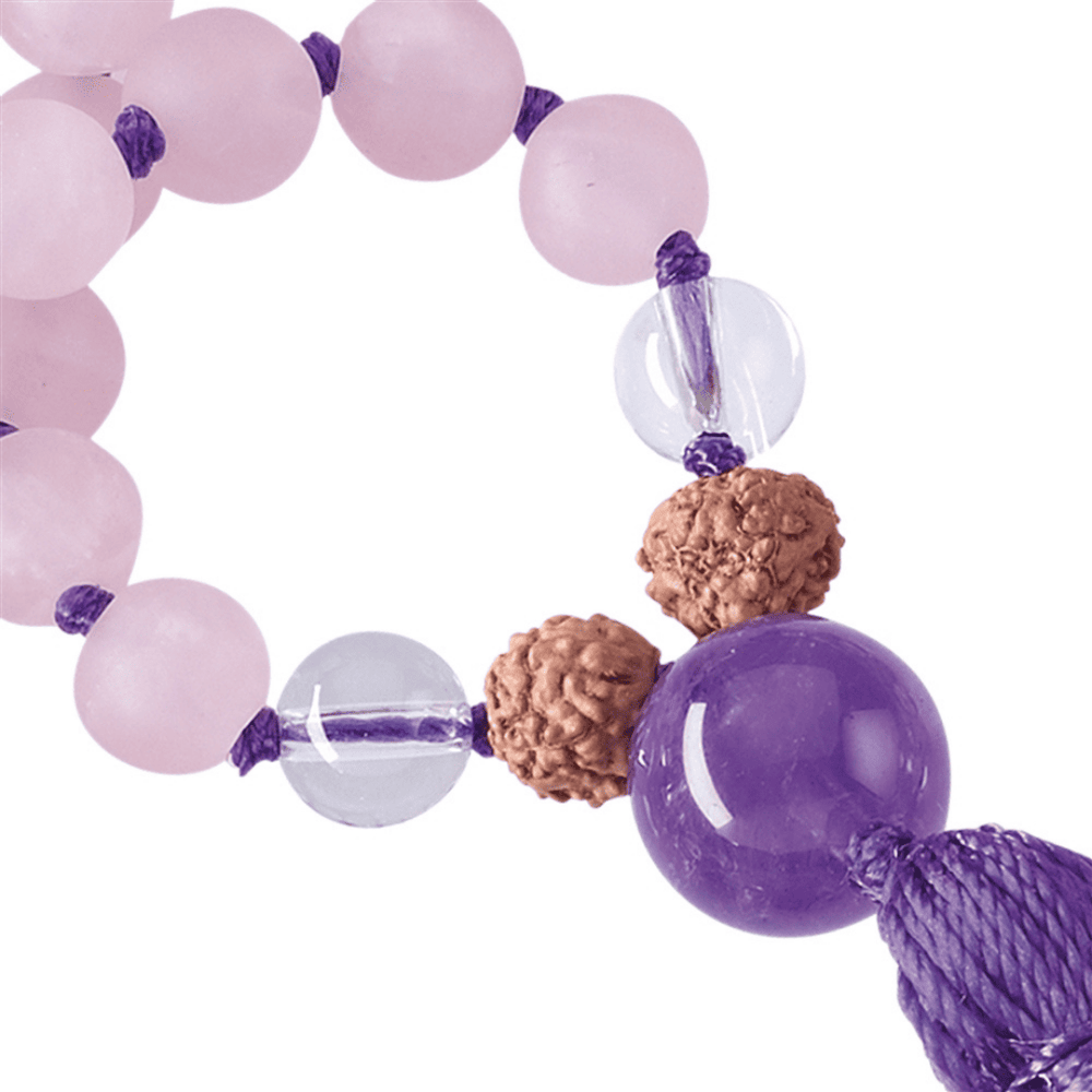 MALA I Vitalität I Rosenquarz, Amethyst & Bergkristall