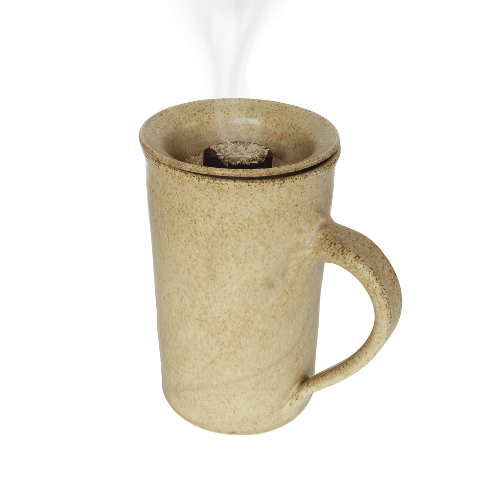 EM-Keramik-Räuchertasse "Naturrauch" I hellbraun