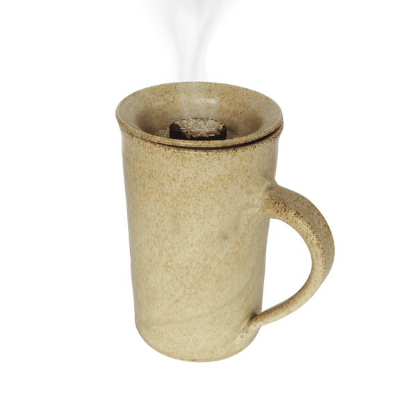 EM-Keramik-Räuchertasse "Naturrauch" I hellbraun